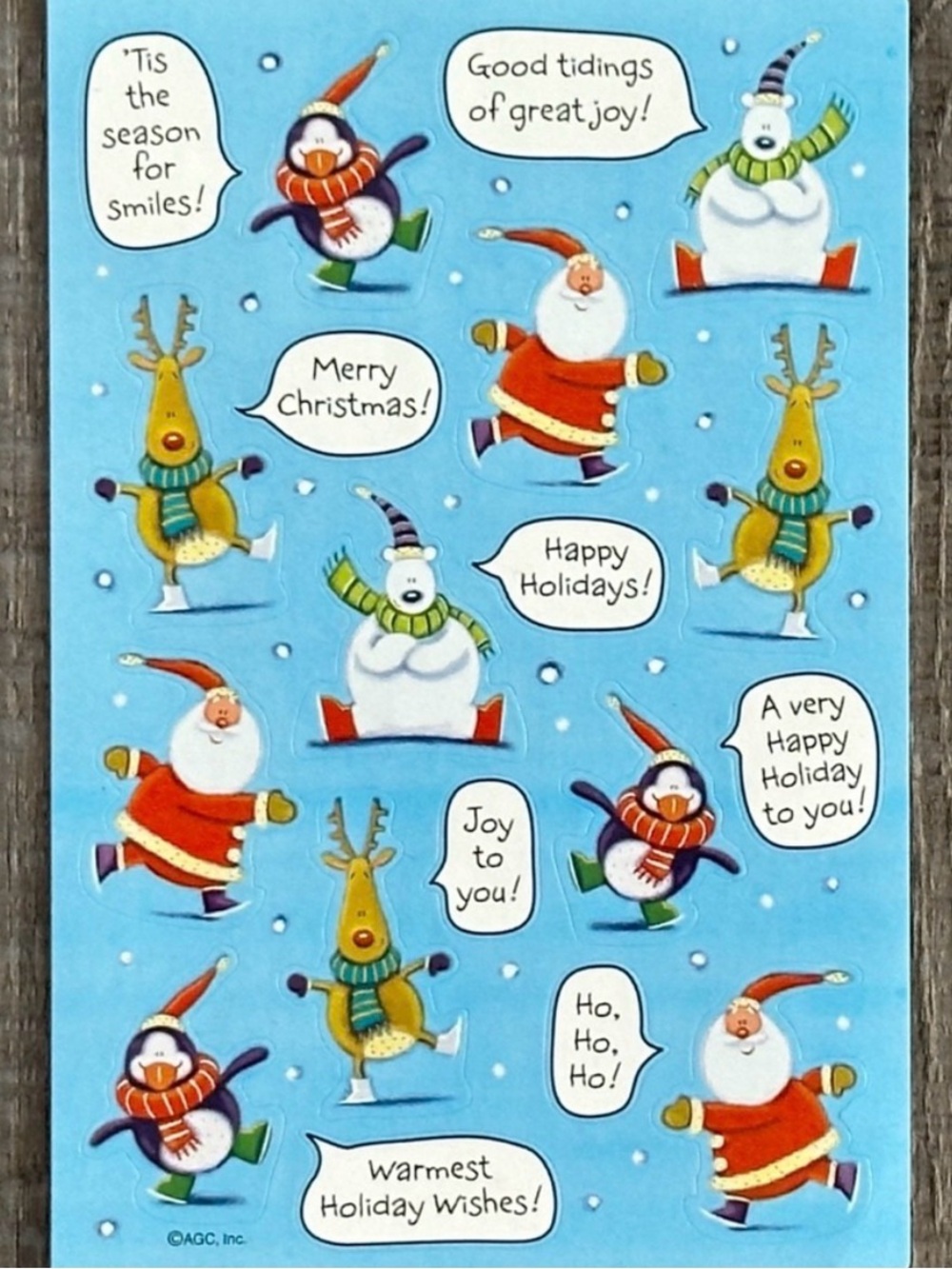 💞 New Christmas Santa Reindeer Penguins Scrapbook Craft Stickers